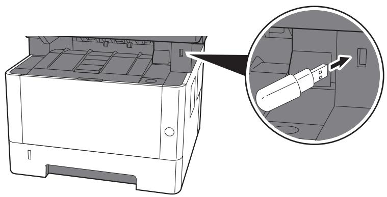 KYOCERA ECOSYS P4040DN - Brancher la mémoire USB. - 1