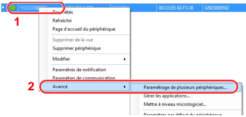 KYOCERA ECOSYS P4040DN - Inscription des données du carnet d'adresses sur la machine - 1