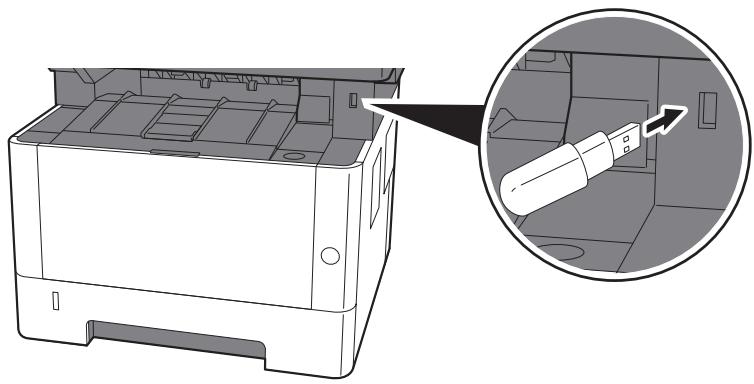 KYOCERA ECOSYS M2735DW - Brancher la mémoire USB. - 1