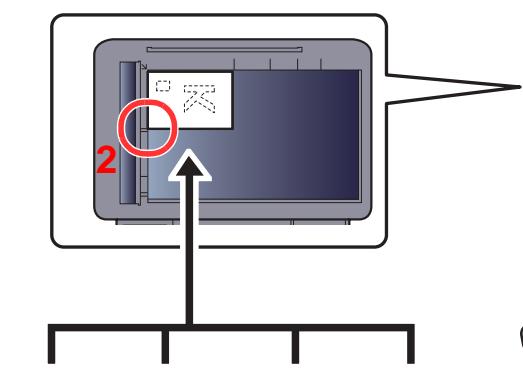 KYOCERA ECOSYS M2735DW - Lors du placement des enveloppes ou cartes sur la glace d'exposition - 1