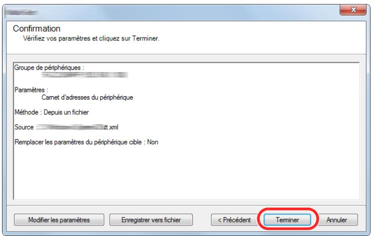 KYOCERA ECOSYS M2735DW - Inscription des données du carnet d'adresses sur la machine - 7