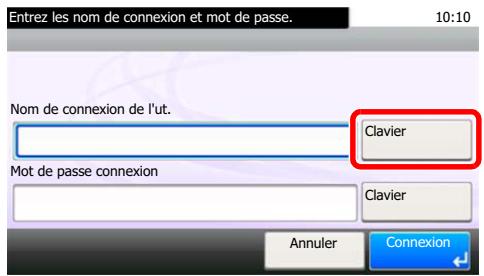 KYOCERA ECOSYS M2735DW - Saisir le nom d'utilisateur et le mot de passe pour la connexion. - 1