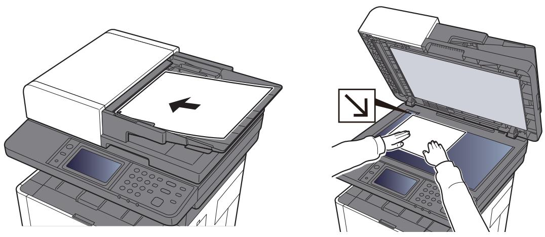 KYOCERA ECOSYS M2735DW - Mettre en place les originaux. - 1