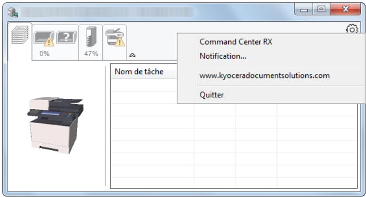 KYOCERA ECOSYS M2735DW - Menu contextuel de status monitor - 1