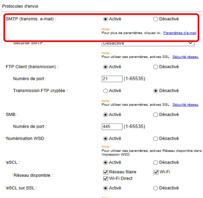 KYOCERA ECOSYS M2735DW - Configurer les paramètres - 2