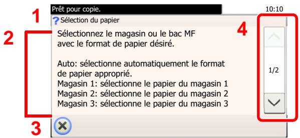 KYOCERA ECOSYS M2735DW - Afficher l'écran de sélection du papier. - 3