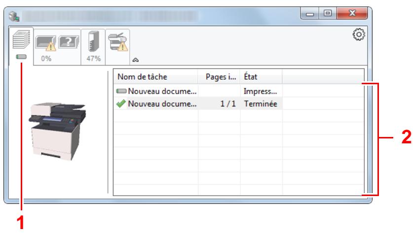 KYOCERA ECOSYS M2735DW - Onglet progression impression - 1