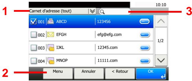 KYOCERA ECOSYS M2735DW - Recherche de destinataire - 1