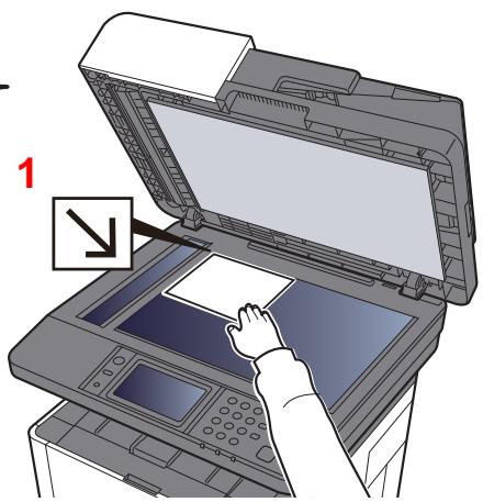 KYOCERA ECOSYS M2735DW - Lors du placement des enveloppes ou cartes sur la glace d'exposition - 3