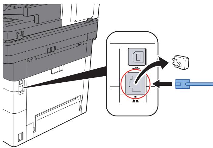 KYOCERA ECOSYS M2735DW - Raccorder le câble à la machine. - 1