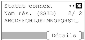 KYOCERA ECOSYS M6530CDN - ECOSYS M6630CIDN - Statut connex. (Vérifier le statut de connexion du réseau sans fil) - 2