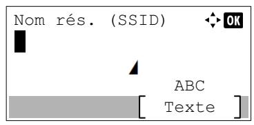 KYOCERA ECOSYS M6530CDN - ECOSYS M6630CIDN - Nom rés. (SSID) (enregistrement du SSID du point d'accès) - 1