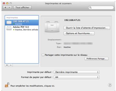 KYOCERA ECOSYS M6530CDN - ECOSYS M6630CIDN - Installation du pilote d'imprimante sous Macintosh - 8