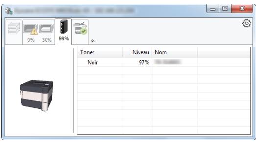 KYOCERA ECOSYS M6530CDN - ECOSYS M6630CIDN - Onglet État cartouche - 1