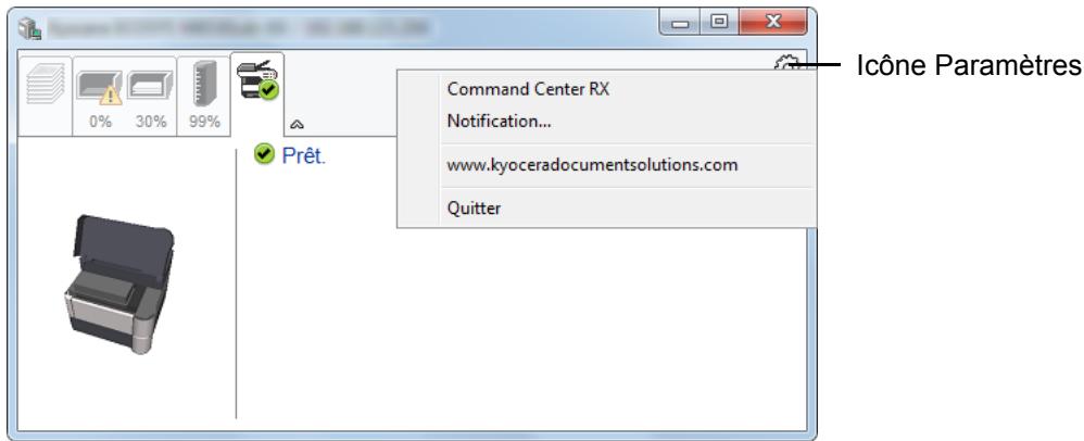 KYOCERA ECOSYS M6530CDN - ECOSYS M6630CIDN - Menu contextuel de Status Monitor - 1