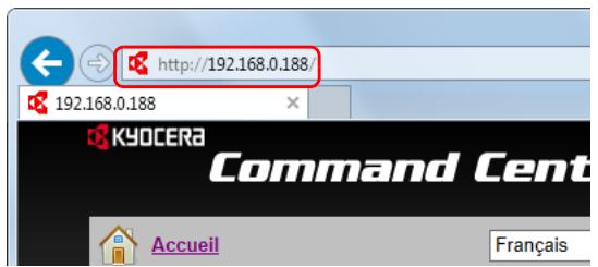 KYOCERA ECOSYS M6530CDN - ECOSYS M6630CIDN - Accès à Command Center RX - 1