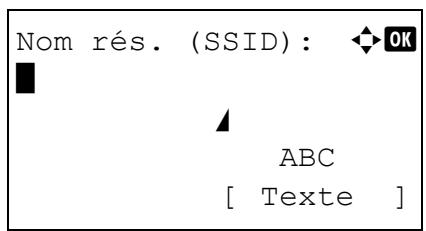 KYOCERA ECOSYS M6530CDN - ECOSYS M6630CIDN - Nom rés. (SSID) (enregistrement du SSID du point d'accès) - 1