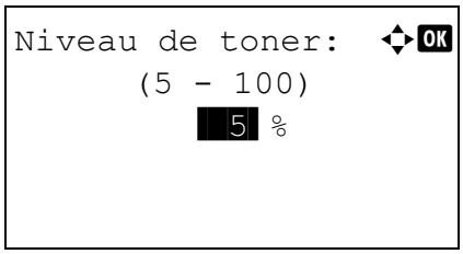 KYOCERA ECOSYS M6530CDN - ECOSYS M6630CIDN - Alerte toner bas (Paramètre du niveau d'alerte pour l'ajout de toner) - 12