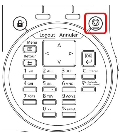 KYOCERA ECOSYS M8124CIDN - Annulation d'un travail d'impression - 1