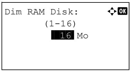 KYOCERA ECOSYS M8124CIDN - Dim RAM Disk (Définition de la taille du disque RAM) - 1