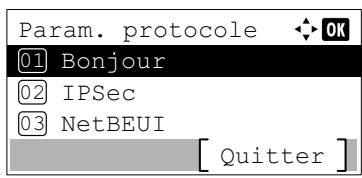 KYOCERA ECOSYS M8124CIDN - Param. protocole (Paramètres détaillées pour le protocole réseau) - 1