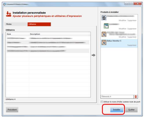 KYOCERA ECOSYS M8124CIDN - Sélectionner l'onglet Installation personalisée. - 4
