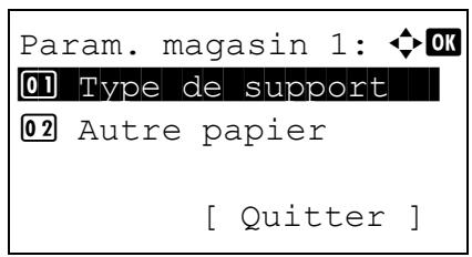 KYOCERA ECOSYS M8124CIDN - Type de support (définition du type de papier du bac) - 1