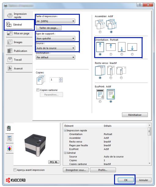 KYOCERA ECOSYS M8124CIDN - Impression à partir des applications - 2