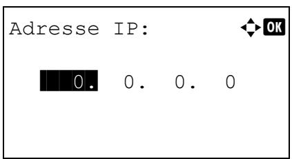 KYOCERA ECOSYS M8124CIDN - Saisie d'une adresse IP - 1