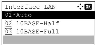KYOCERA ECOSYS M8124CIDN - Interface LAN (Paramètre d'interface réseau local) - 1