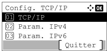 KYOCERA ECOSYS M8124CIDN - Config. TCP/IP (paramètres TCP/IP pour le Kit d'interface réseau en option) - 1