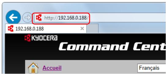 KYOCERA ECOSYS M8124CIDN - Accès à Command Center RX - 1