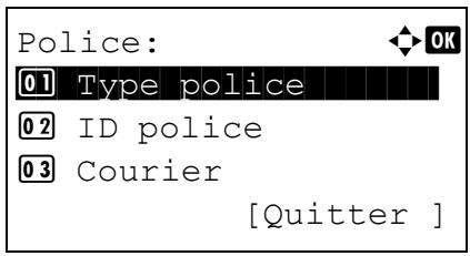 KYOCERA ECOSYS M8124CIDN - Police (Sélection de la police par défaut) - 3