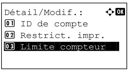 KYOCERA ECOSYS M8124CIDN - Détail/Modif. (Vérification/modification des paramètres d'ID de compte enregistré) - 10