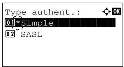 KYOCERA ECOSYS M8124CIDN - Type authent. (Paramètre du type d'authentication) - 1