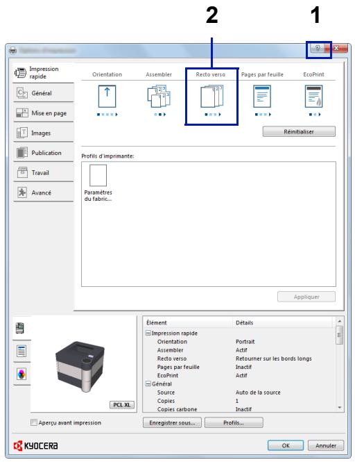 KYOCERA ECOSYS P3045DN - ECOSYS P3050DN - ECOSYS P3055DN - Aide du pilote d'imprimante - 1
