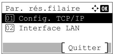 KYOCERA ECOSYS P3045DN - ECOSYS P3050DN - ECOSYS P3055DN - Paramètres réseau - 4