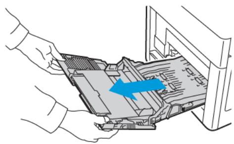 XEROX VERSALINK B400V/DN  -  VERSALINK B405V/DN - Élimination des bourages papier dans la zone du bac 1 - 2