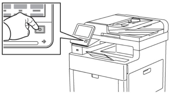 XEROX VERSALINK B400V/DN  -  VERSALINK B405V/DN - Mise sous tension et hors tension de l'imprimante - 1