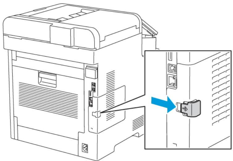 XEROX VERSALINK B400V/DN  -  VERSALINK B405V/DN - Retrait de l'adaptateur réseau sans fil - 2