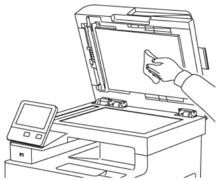 XEROX WORKCENTRE 3335 - WORKCENTRE 3345 - Nettoyez le dessous blanc du cache-document. - 1
