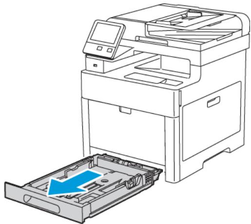 XEROX PHASER 6510N - Chargement du papier dans les bacs 1 et 2 - 1