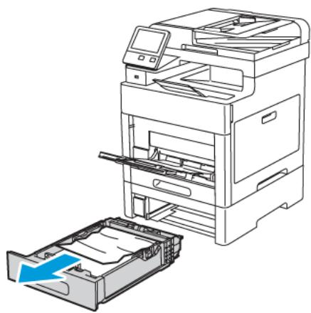 XEROX PHASER 6510N - Élimination des bourrages papier dans la zone du bac 2 - 2