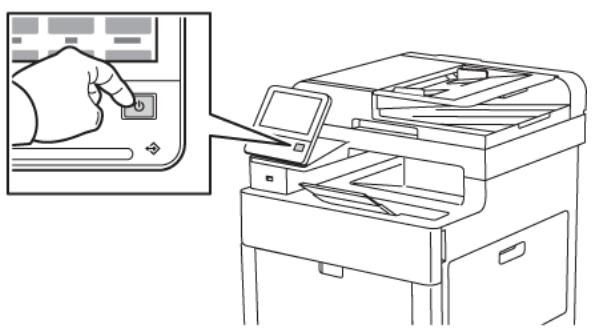 XEROX PHASER 6510N - Mise sous tension et hors tension de l'imprimante - 1