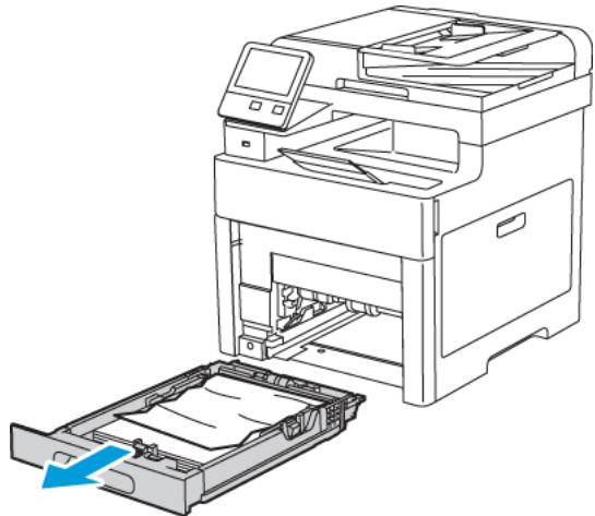 XEROX PHASER 6510N - Élimination des bourrages papier dans la zone du bac 1 - 3