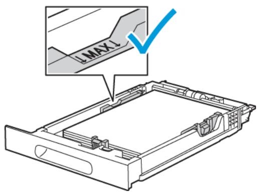 XEROX PHASER 6510N - Chargement du papier dans les bacs 1 et 2 - 5