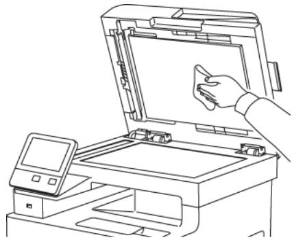 XEROX PHASER 6510N - Nettoyez le dessous blanc du cache-document. - 1