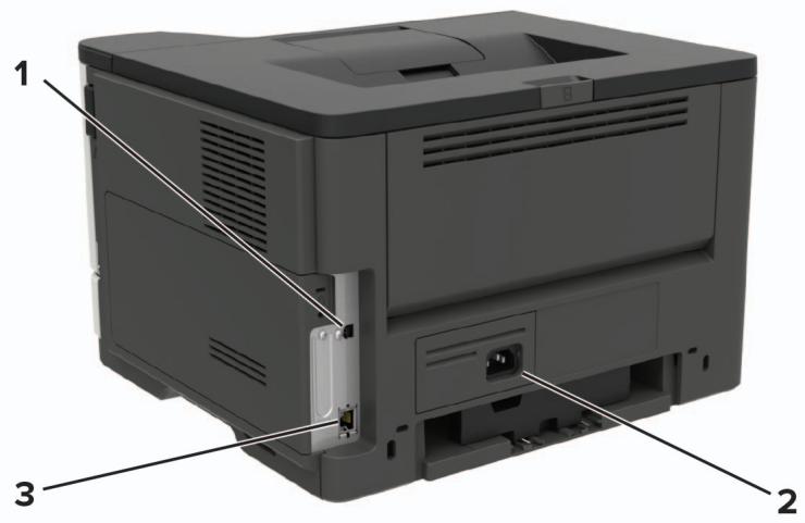 LEXMARK MX321ADN - Connexion des câbles - 4