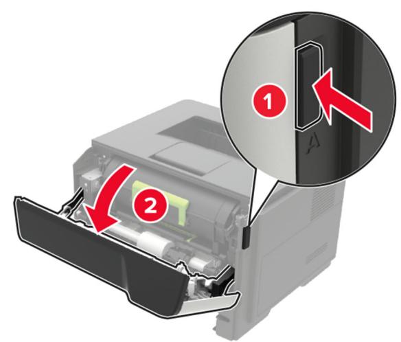 LEXMARK MS521DN - Ouvrez la porte A. - 1