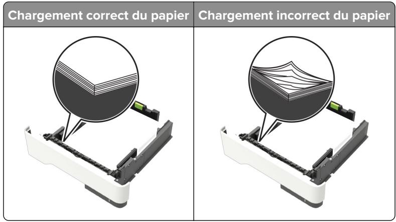 LEXMARK MS521DN - Chargez le papier correctement - 1